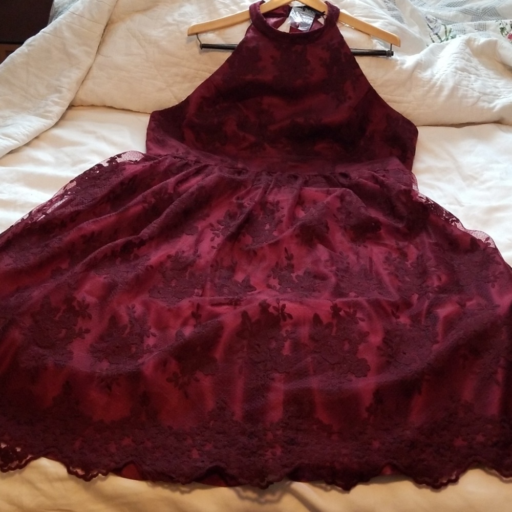 Liza Luxe Lace and Satin formal dress